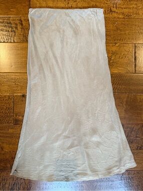 Lucy Paris Tan Slip Skirt with Elastic Waistband